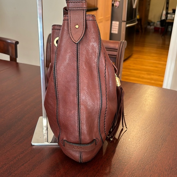 Cole Haan Leather Drawstring Shoulder Bag EUC - Picture 6 of 16